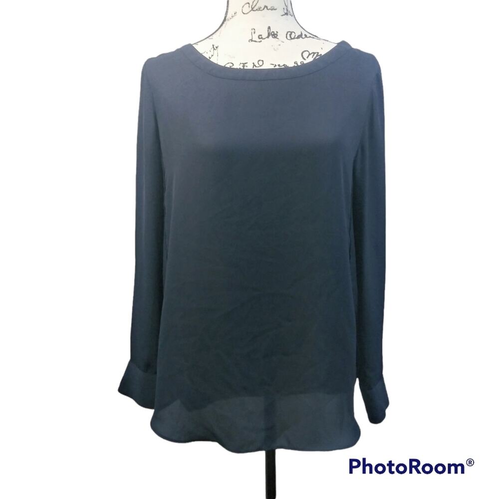 Banana Republic Navy Long Sleeve Blouse S